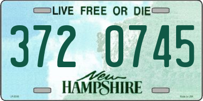 NH license plate 3720745