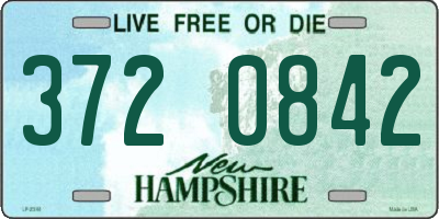NH license plate 3720842