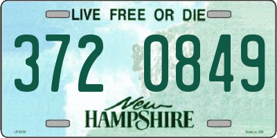 NH license plate 3720849