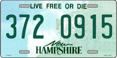NH license plate 3720915