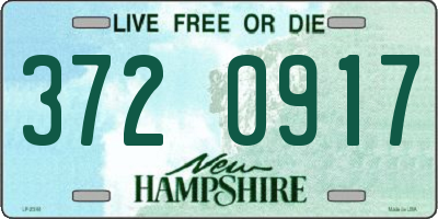 NH license plate 3720917