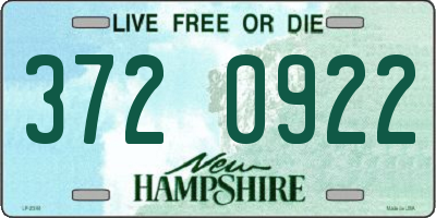 NH license plate 3720922