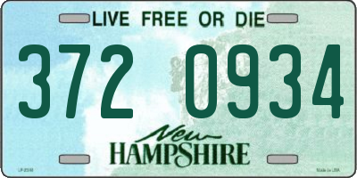 NH license plate 3720934