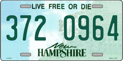 NH license plate 3720964