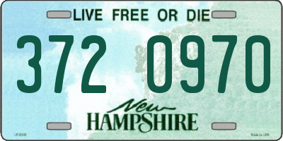 NH license plate 3720970