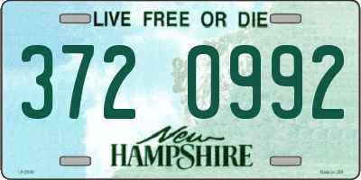 NH license plate 3720992