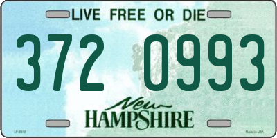 NH license plate 3720993
