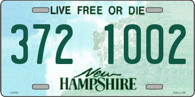 NH license plate 3721002