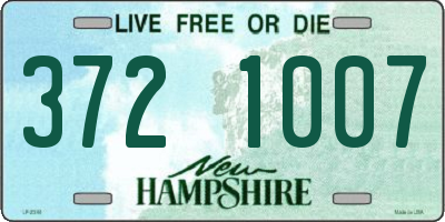 NH license plate 3721007