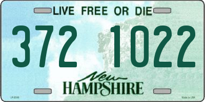 NH license plate 3721022