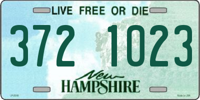 NH license plate 3721023