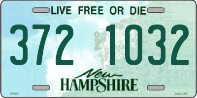 NH license plate 3721032