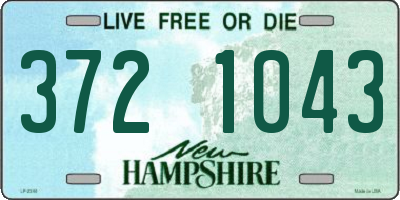 NH license plate 3721043
