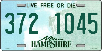 NH license plate 3721045