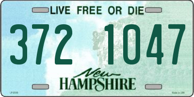 NH license plate 3721047