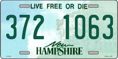 NH license plate 3721063