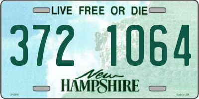 NH license plate 3721064