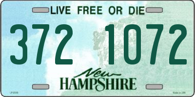 NH license plate 3721072