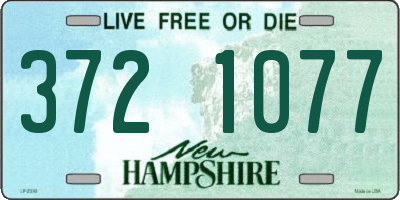 NH license plate 3721077