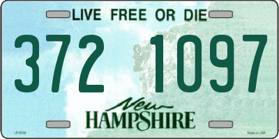 NH license plate 3721097