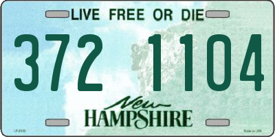 NH license plate 3721104
