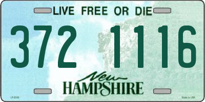 NH license plate 3721116