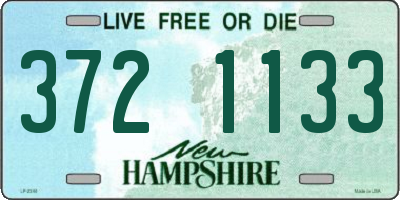 NH license plate 3721133