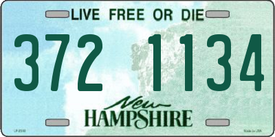 NH license plate 3721134