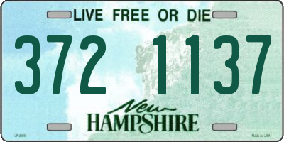 NH license plate 3721137