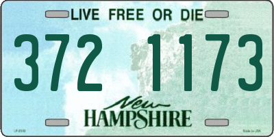 NH license plate 3721173