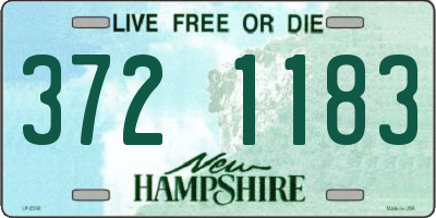 NH license plate 3721183