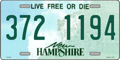 NH license plate 3721194