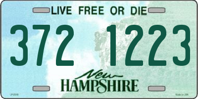 NH license plate 3721223