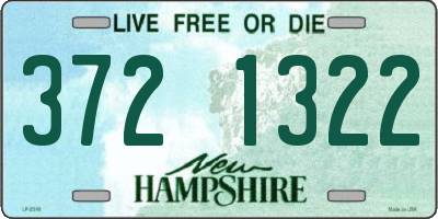 NH license plate 3721322