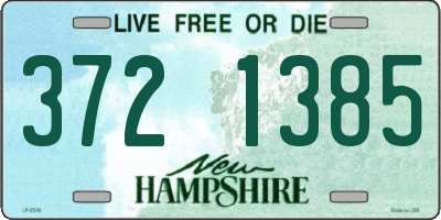 NH license plate 3721385
