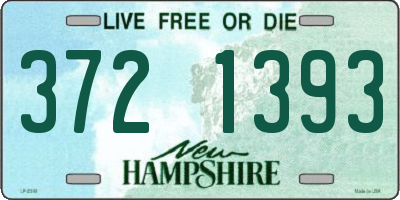 NH license plate 3721393