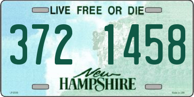 NH license plate 3721458