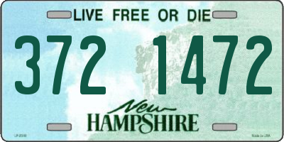 NH license plate 3721472