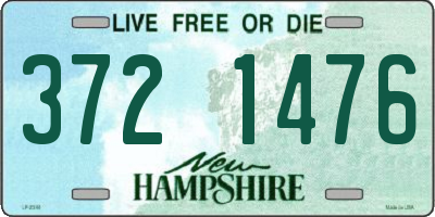 NH license plate 3721476