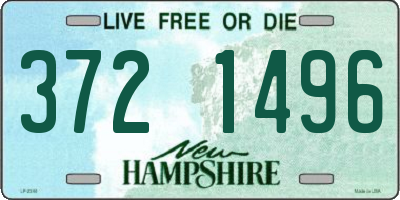 NH license plate 3721496