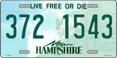 NH license plate 3721543