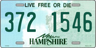 NH license plate 3721546