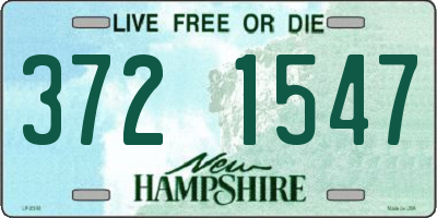NH license plate 3721547