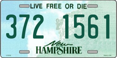 NH license plate 3721561