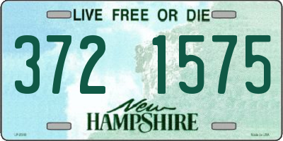 NH license plate 3721575