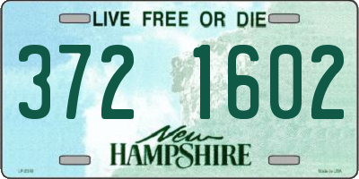 NH license plate 3721602