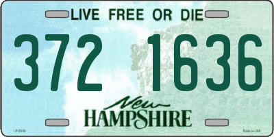NH license plate 3721636