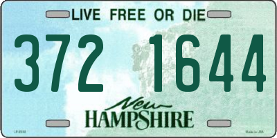 NH license plate 3721644