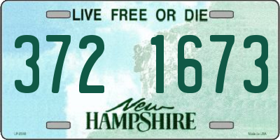 NH license plate 3721673