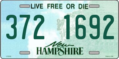 NH license plate 3721692